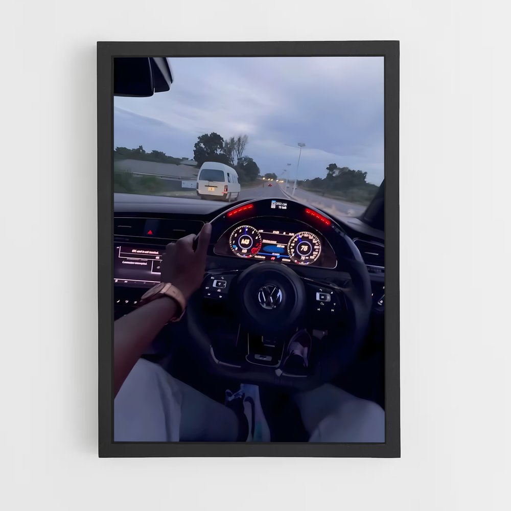Poster Route du Scirocco – affiche Volkswagen (vue 2)